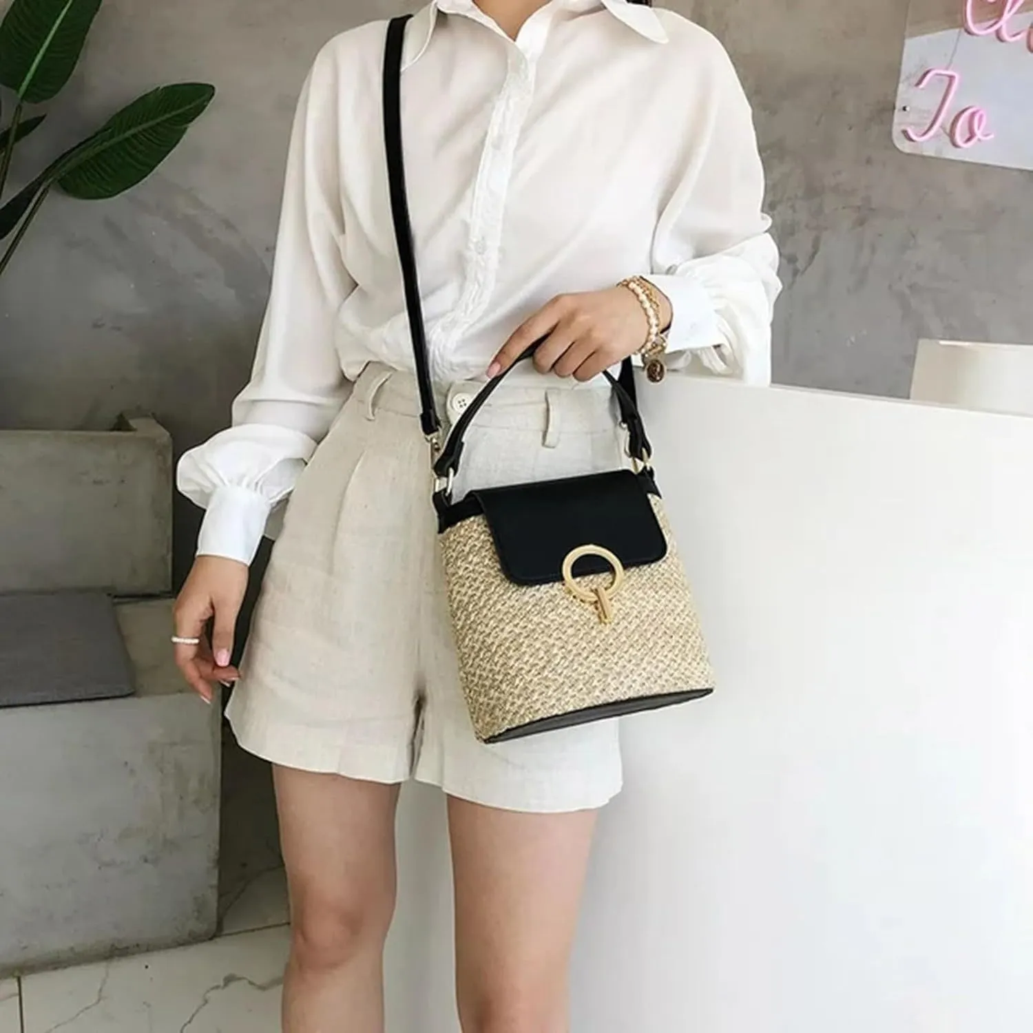 Sling Bags for Women Anti Theft Travel Waterproof Nylon Crossbody Bags for Woman Trendy Beach Accessories(A)