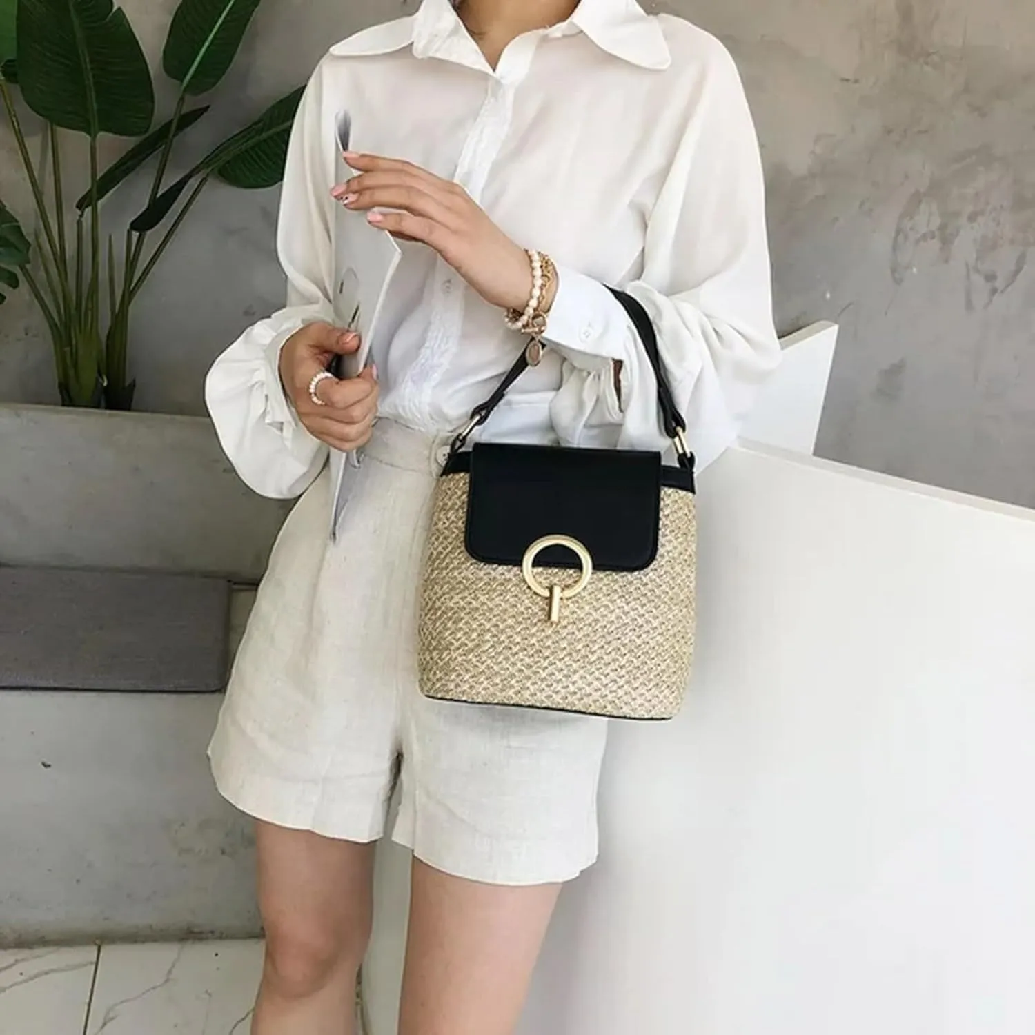 Sling Bags for Women Anti Theft Travel Waterproof Nylon Crossbody Bags for Woman Trendy Beach Accessories(A)