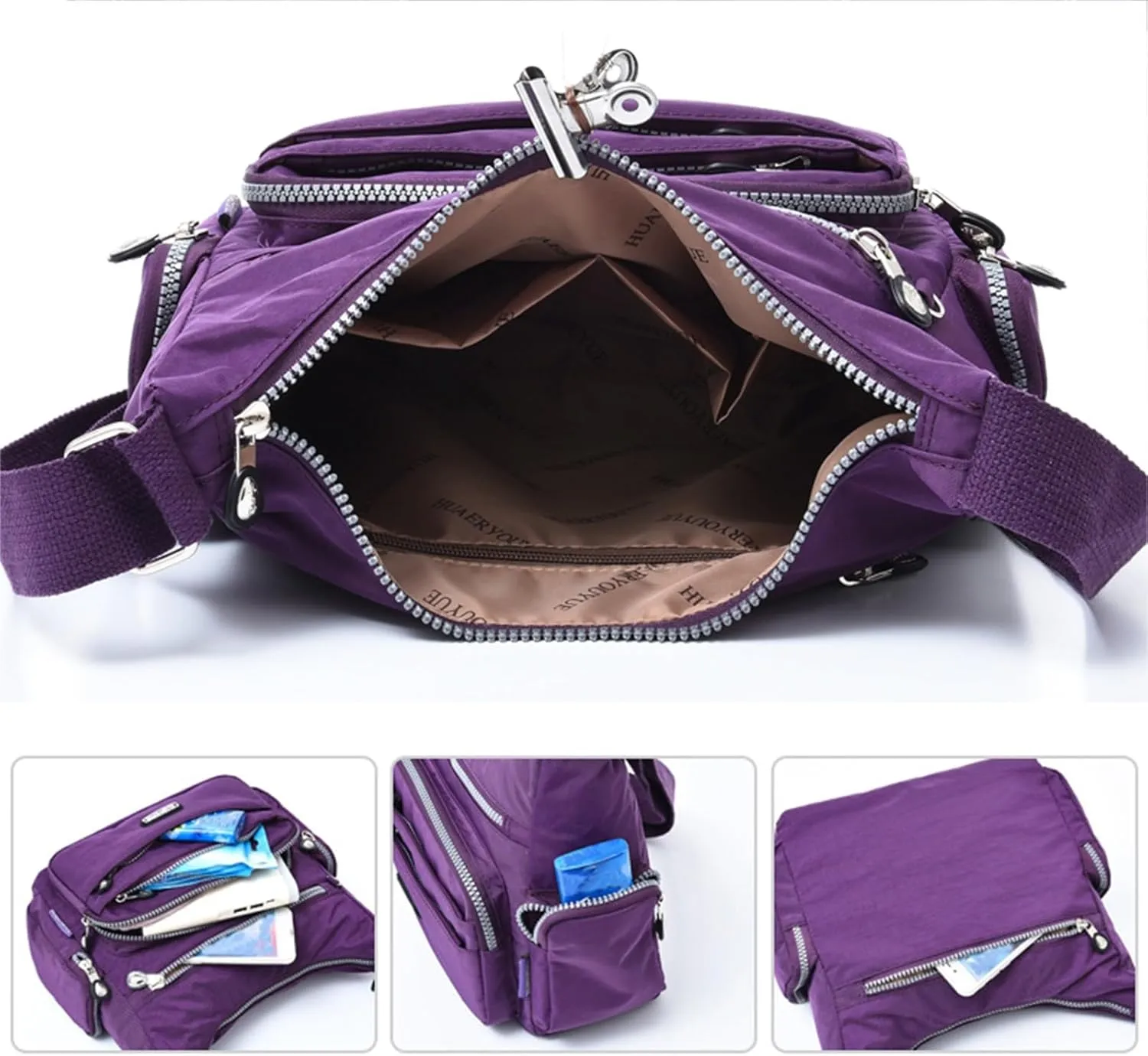 Sling Bags for Women Anti Theft Travel Waterproof Nylon Crossbody Bags for Woman Trendy Clear Fanny Pack(I)