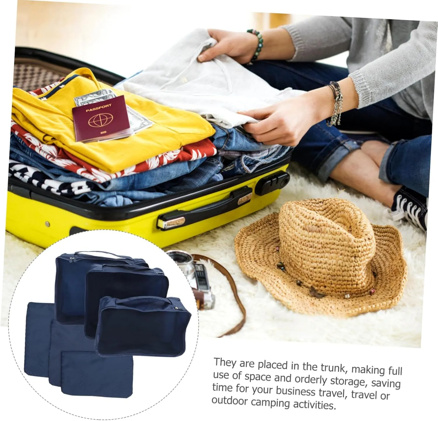 SOIMISS Versatile Storage Bag Organizer Closet Luggage Pocket Organizer 6PCs Suit Closet Storage Bag