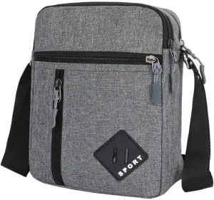 Spring Summer Winter Season Zipper Mens Mini Canvas Single Shoulder Side Bags Sport Messenger Bag Mini (Grey, One Size)