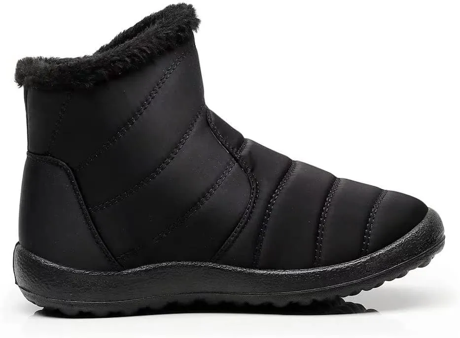 Stunner Snow Boots for Women Winter Ankle Boots Warm Fur Lined Ankle Booties Waterproof Comfortable Outdoor Slip On Winter Shoes Booties