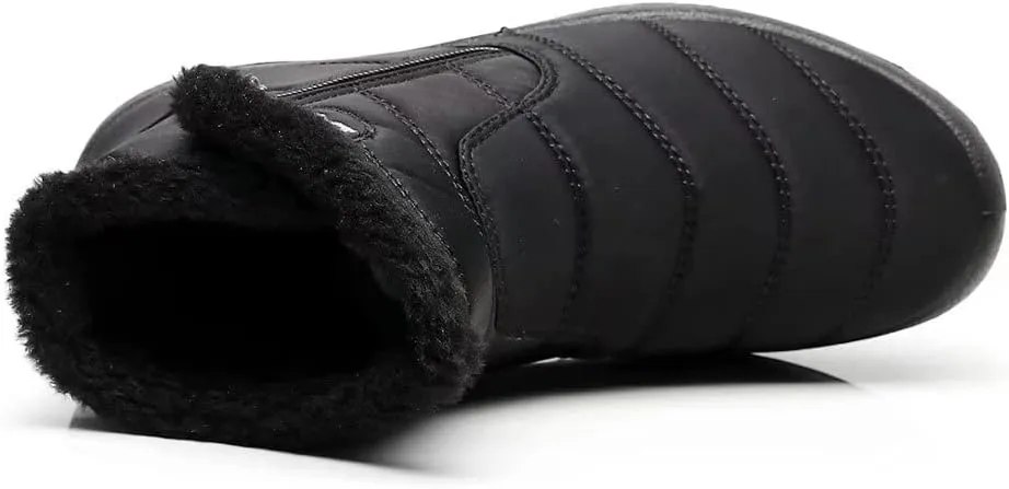 Stunner Snow Boots for Women Winter Ankle Boots Warm Fur Lined Ankle Booties Waterproof Comfortable Outdoor Slip On Winter Shoes Booties