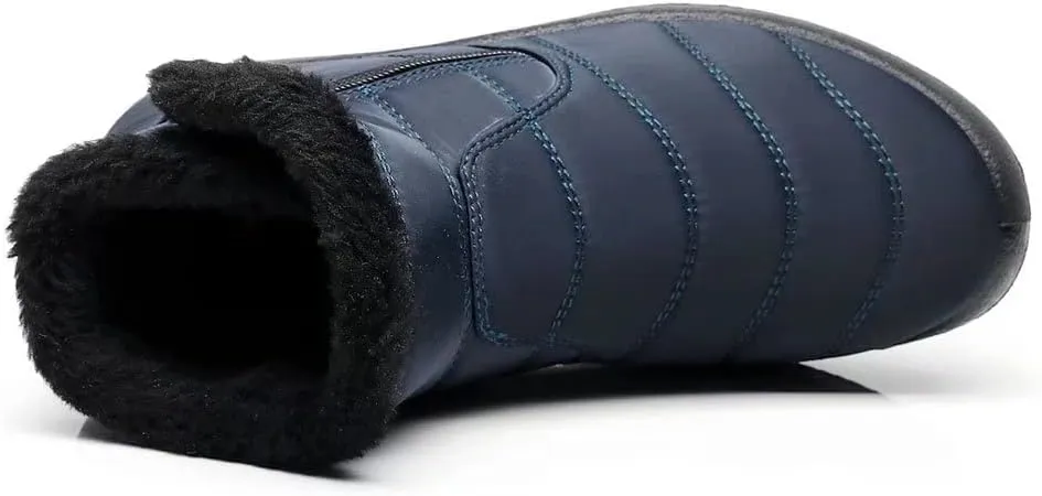 Stunner Snow Boots for Women Winter Ankle Boots Warm Fur Lined Ankle Booties Waterproof Comfortable Outdoor Slip On Winter Shoes Booties
