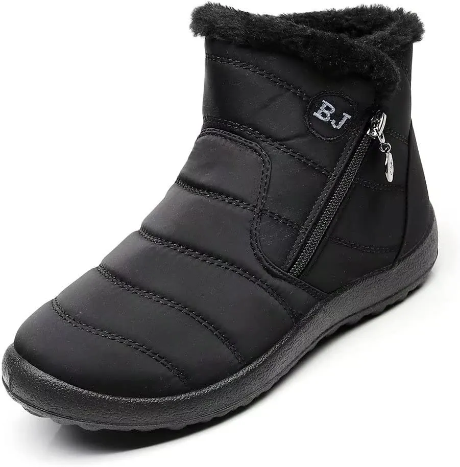 Stunner Snow Boots for Women Winter Ankle Boots Warm Fur Lined Ankle Booties Waterproof Comfortable Outdoor Slip On Winter Shoes Booties