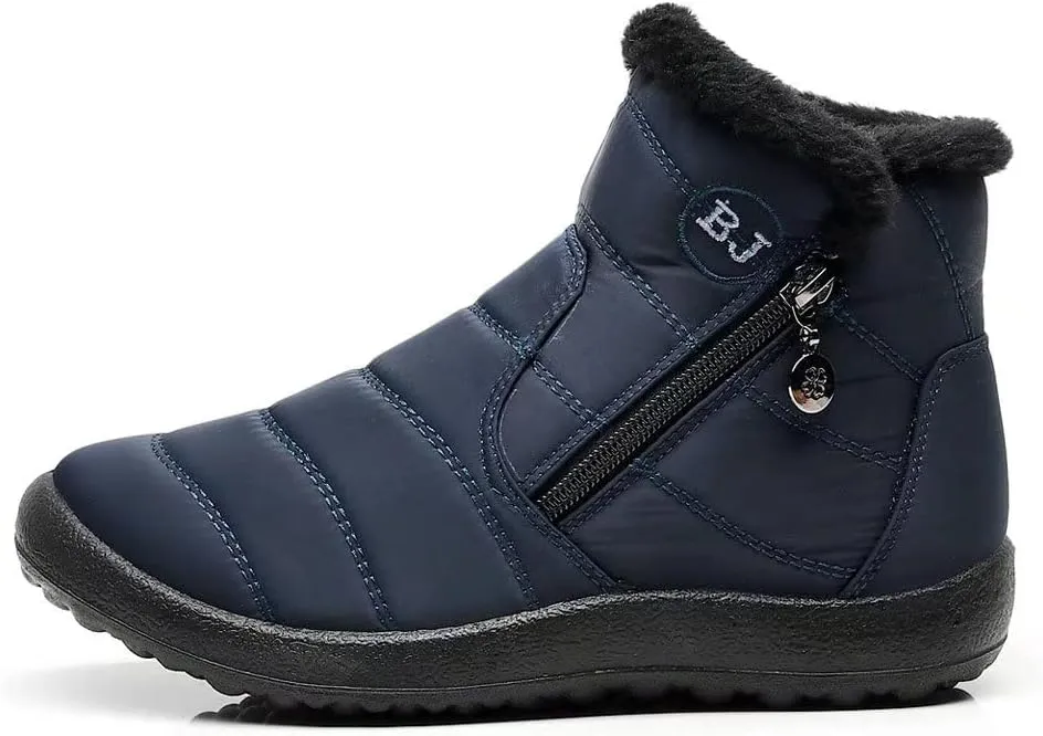 Stunner Snow Boots for Women Winter Ankle Boots Warm Fur Lined Ankle Booties Waterproof Comfortable Outdoor Slip On Winter Shoes Booties