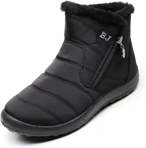 Stunner Snow Boots for Women Winter Ankle Boots Warm Fur Lined Ankle Booties Waterproof Comfortable Outdoor Slip On Winter Shoes Booties