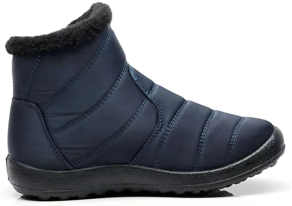 Stunner Snow Boots for Women Winter Ankle Boots Warm Fur Lined Ankle Booties Waterproof Comfortable Outdoor Slip On Winter Shoes Booties
