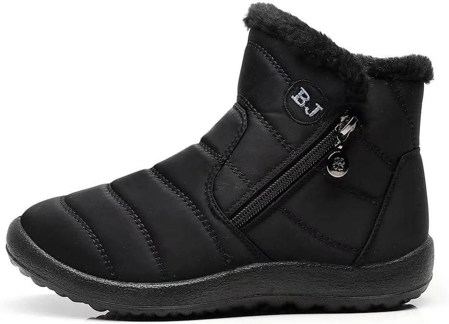 Stunner Snow Boots for Women Winter Ankle Boots Warm Fur Lined Ankle Booties Waterproof Comfortable Outdoor Slip On Winter Shoes Booties