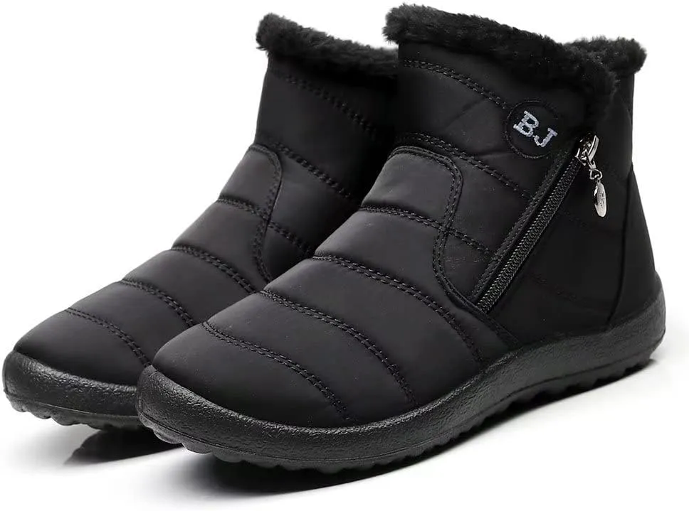 Stunner Snow Boots for Women Winter Ankle Boots Warm Fur Lined Ankle Booties Waterproof Comfortable Outdoor Slip On Winter Shoes Booties