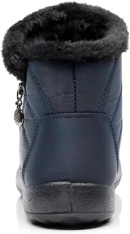 Stunner Snow Boots for Women Winter Ankle Boots Warm Fur Lined Ankle Booties Waterproof Comfortable Outdoor Slip On Winter Shoes Booties
