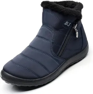 Stunner Snow Boots for Women Winter Ankle Boots Warm Fur Lined Ankle Booties Waterproof Comfortable Outdoor Slip On Winter Shoes Booties