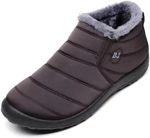 Stunner Snow Boots for Women Winter Ankle Boots Warm Fur Lined Ankle Booties Waterproof Comfortable Outdoor Slip On Winter Shoes Booties
