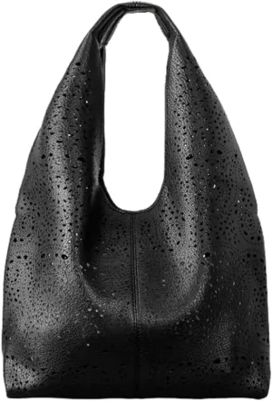 Stylish Cut-Out Tote Bag Hobo Bag Large Capacity Handbag Satchel Purse Chic Bucket Bag Underarm Bag for Women