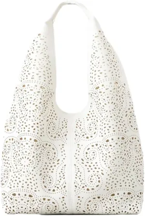 Stylish Cut-Out Tote Bag Hobo Bag Large Capacity Handbag Satchel Purse Chic Bucket Bag Underarm Bag for Women
