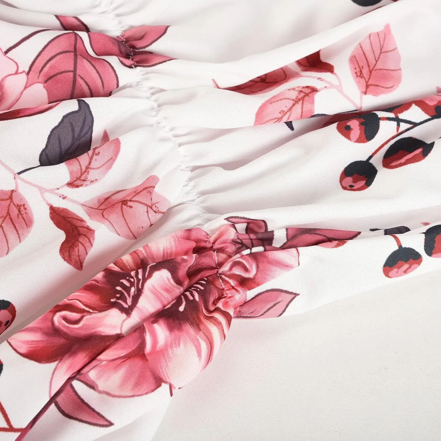 Summer Boho Dresses for Women Beach Sexy Off Shoulder Tunic Sundresses Casual Loose Fit Short Sleeve Mini Floral Dress