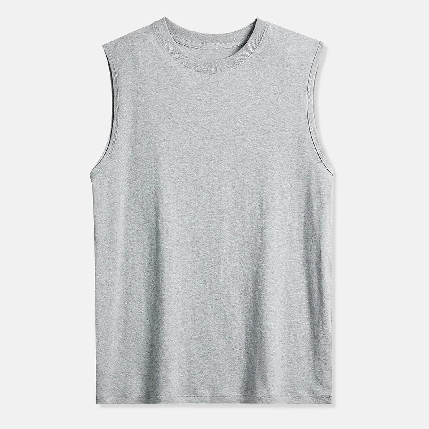 Summer Sleeveless Casual Tanks Tops for Men Crew Neck Loose Fit Shirts Gym Workout Shirt Basic Loungewear Solid Tee