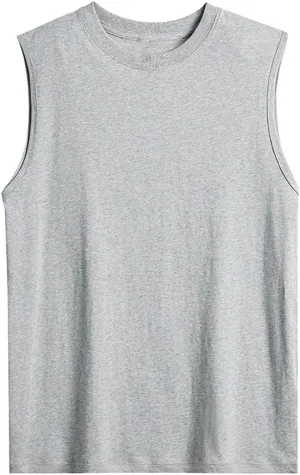 Summer Sleeveless Casual Tanks Tops for Men Crew Neck Loose Fit Shirts Gym Workout Shirt Basic Loungewear Solid Tee
