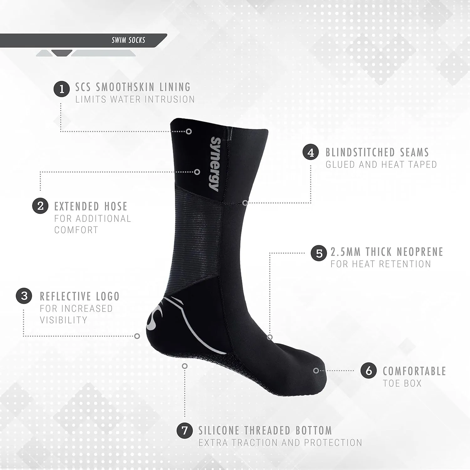 Synergy Swim Socks Neoprene Swim Booties