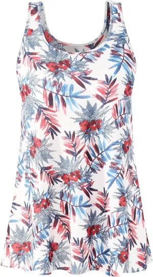 Tank Top for Women with Built Bra Flowy Loose Fit Tanks Pleated Cami