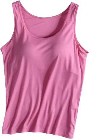 Tank Top for Women with Built in Bra Spaghetti Strap Workout Yoga Camisole Tops Basic Padded Tank Tops Summer Clothes