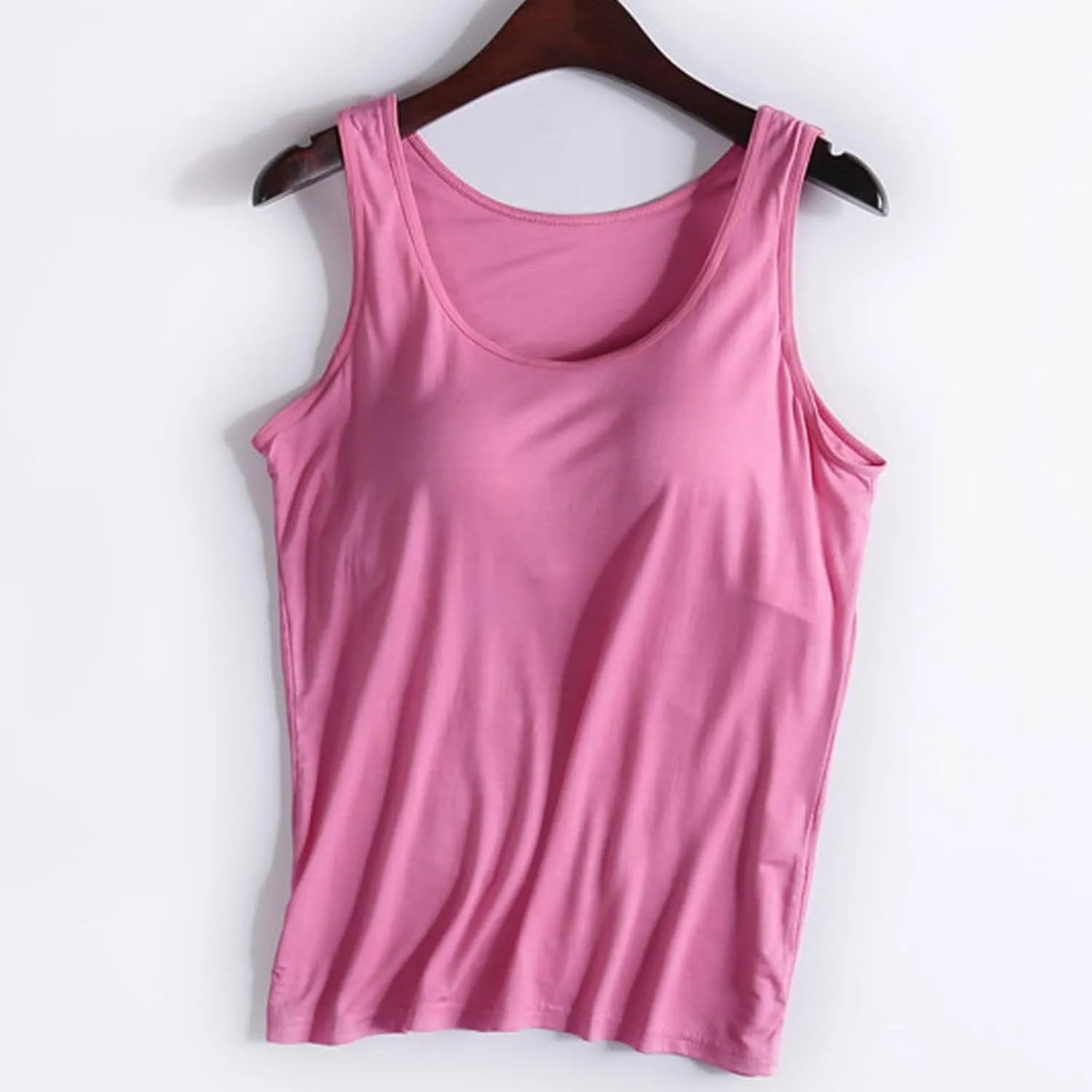Tank Top for Women with Built in Bra Spaghetti Strap Workout Yoga Camisole Tops Basic Padded Tank Tops Summer Clothes