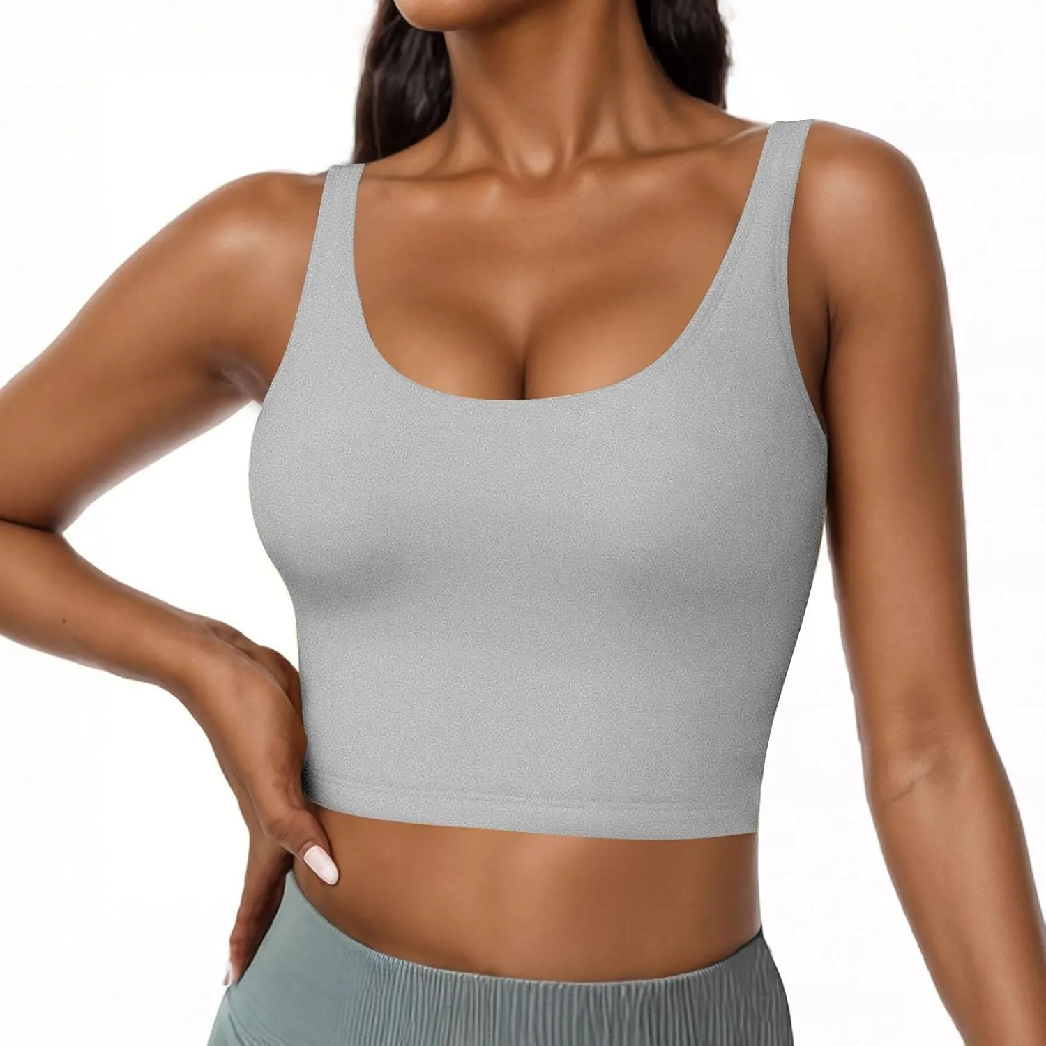 Tank Tops with Built in Bra Womens Padded Yoga Camisole Shelf Bras Tank Tops Basic Racerback Workout Modal Undershirt