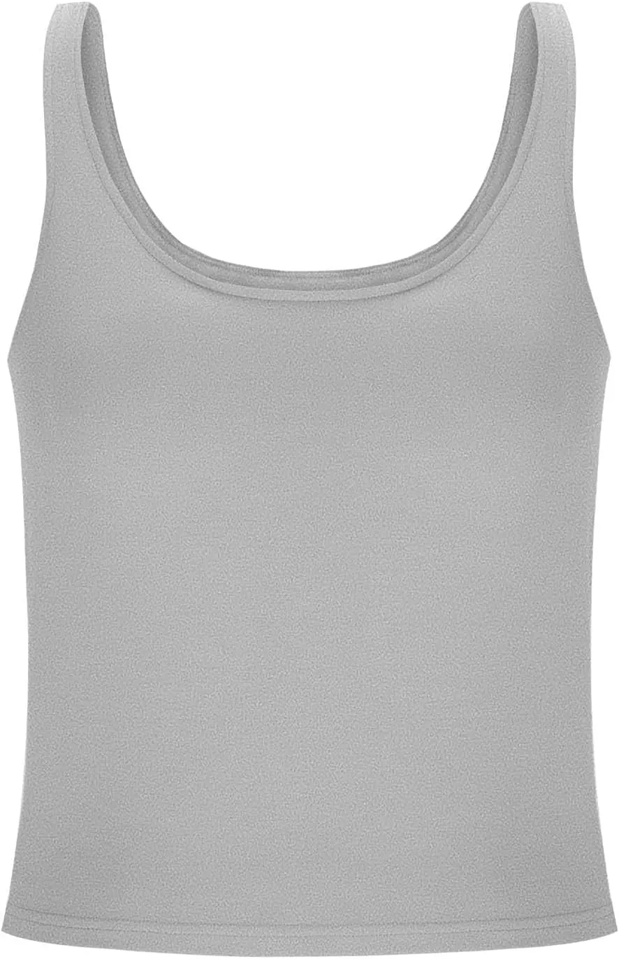 Tank Tops with Built in Bra Womens Padded Yoga Camisole Shelf Bras Tank Tops Basic Racerback Workout Modal Undershirt