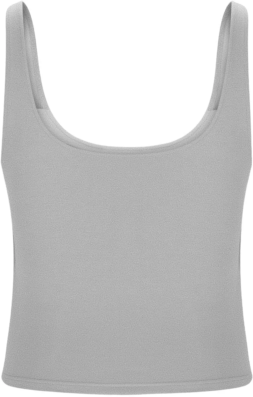 Tank Tops with Built in Bra Womens Padded Yoga Camisole Shelf Bras Tank Tops Basic Racerback Workout Modal Undershirt