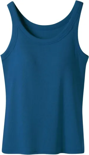 Tank with Built in Bra for Women Scoop Neck Spaghetti Strap Tank Top Ribbed Sleeveless Slim Fit Summer Casual Outfits