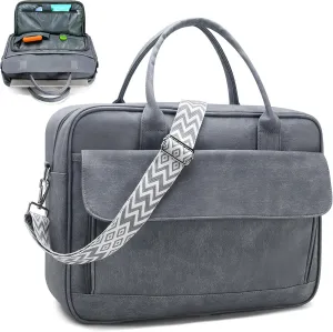 Teacher Tote Bag for Women 17inch PU Leather Laptop Briefcase Nurse Bags Professional Work Bags For Nursing, School, College