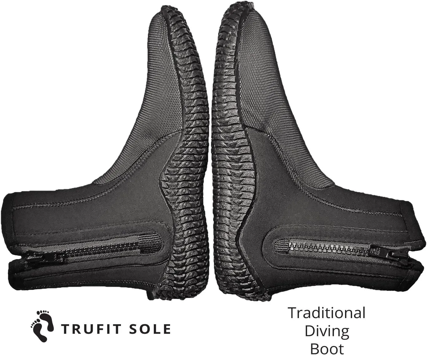 Tilos TruFit Dive Boots - Ergonomic Scuba Booties, 3-7mm