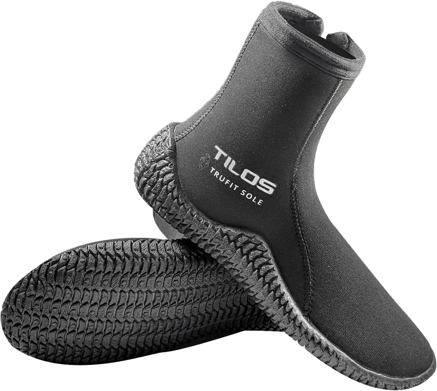 Tilos TruFit Dive Boots - Ergonomic Scuba Booties, 3-7mm