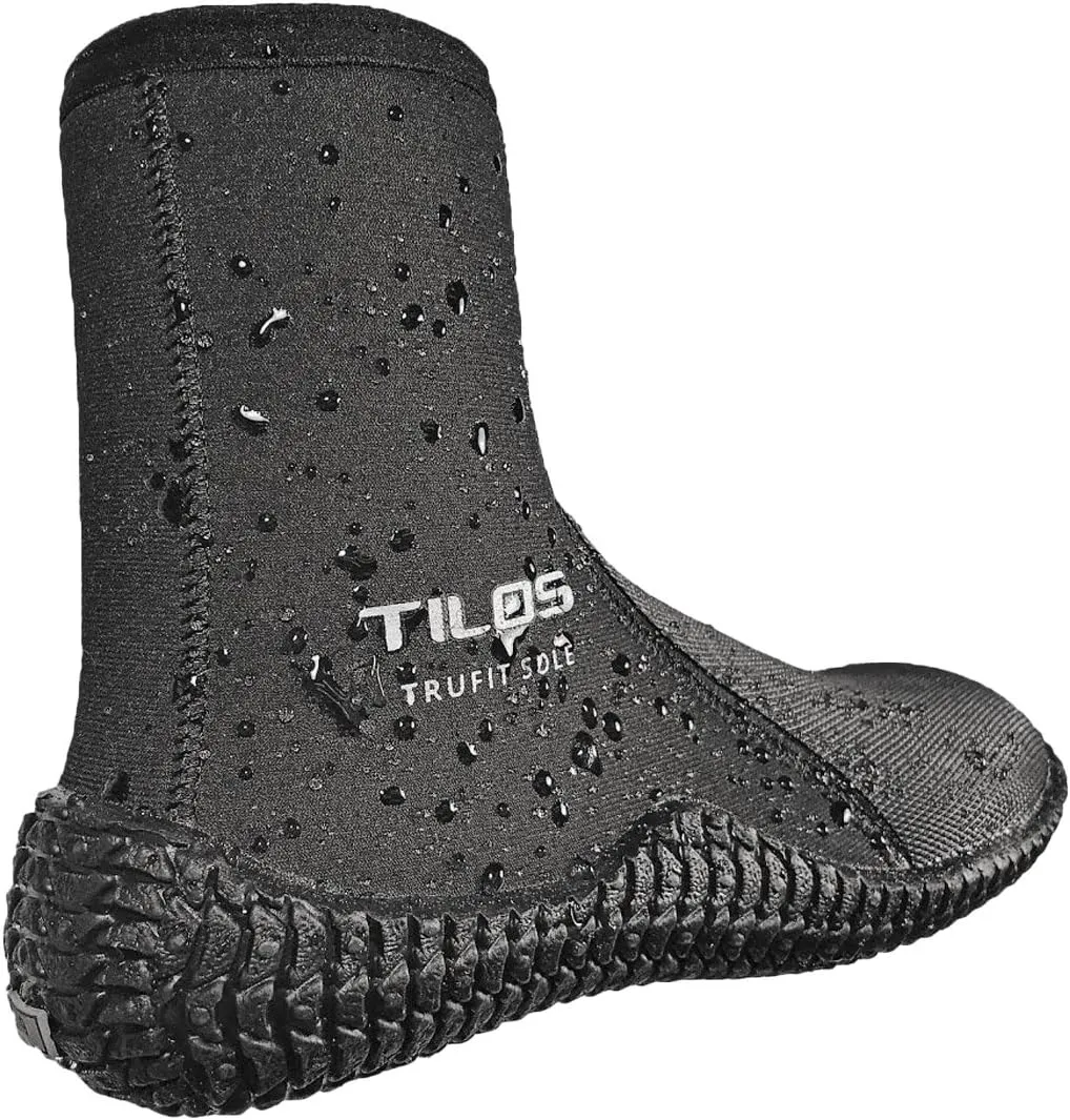 Tilos TruFit Dive Boots - Ergonomic Scuba Booties, 3-7mm