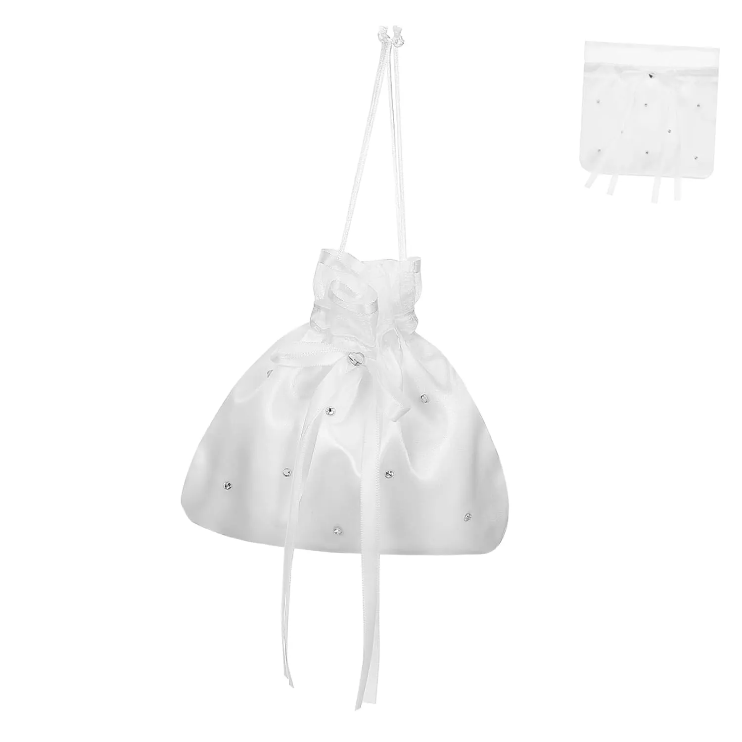 Totority 5pcs Versatile Bridal Handbag Wedding Clutch Money Bag Bridesmaid Purse Drawstring Favor Bags for Wedding