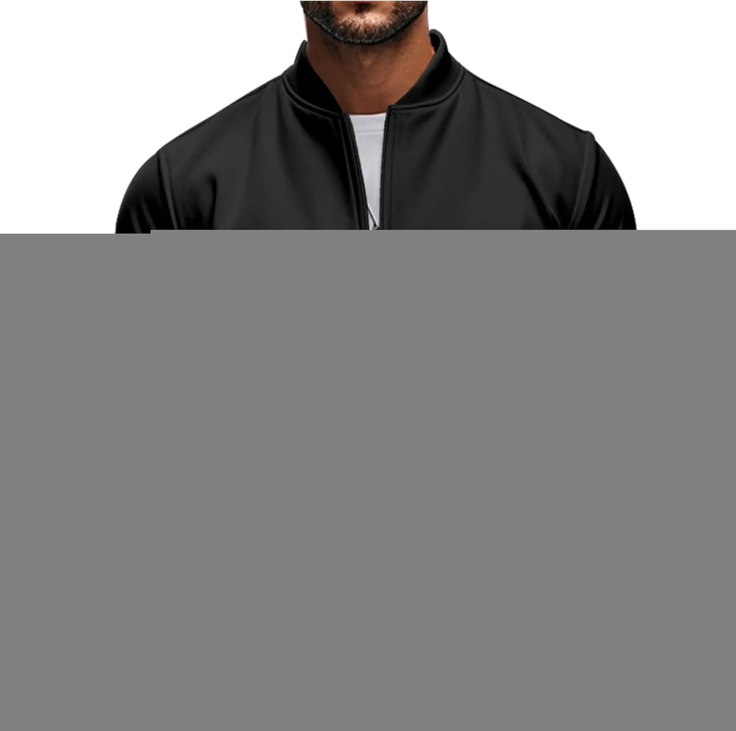 Track Jacket for Men Athletic Workout Lightweight Windproof Jacket Casual Spring Fall Windbreaker Bomber Zip Up Coat