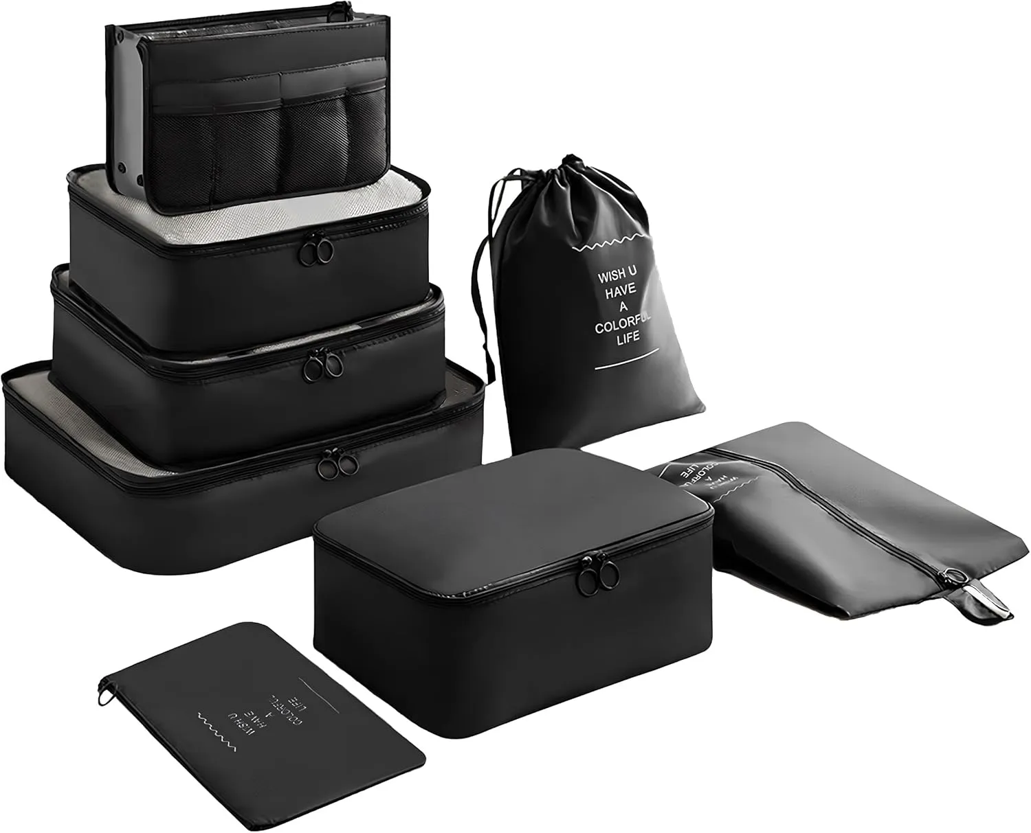 Travel Accessory Organizer, 8 Set Packing Cubes for Suitcases, Convenient Travel Packing Organizer