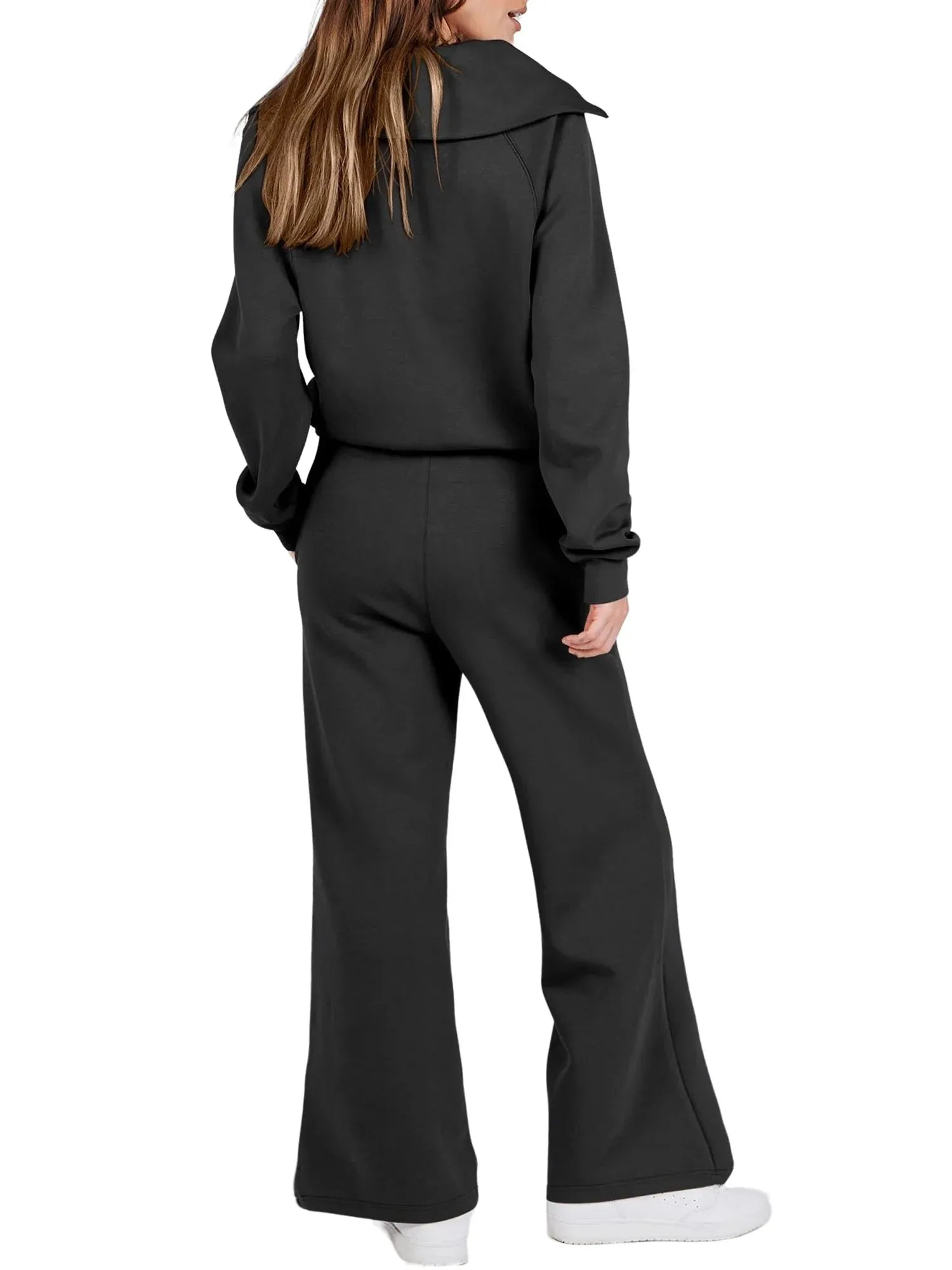 UVN Outfit Sets for Women 2 Piece Sets Winter Casual Tracksuit Long Sleeve Lounge Set Outfits with Pockets
