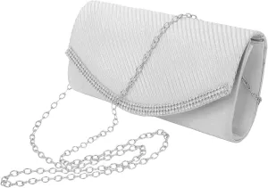 VALICLUD Crafted Clutch Purses for Women Evening Bags with Chain Stylish Dress Purse for Special Occasions