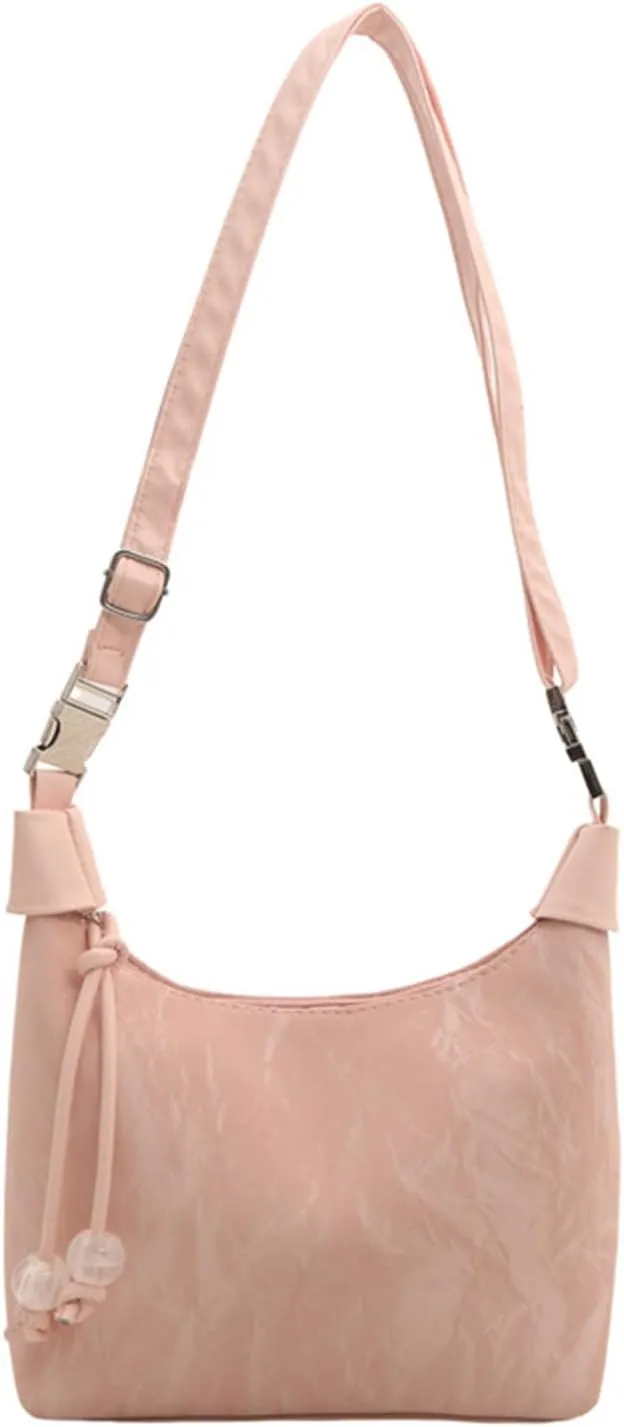 Versatile Dumpling Bag PU Leather Shoulder Bags Practical Casual Crossbody Purse Sling Pack Satchel for Women Girls