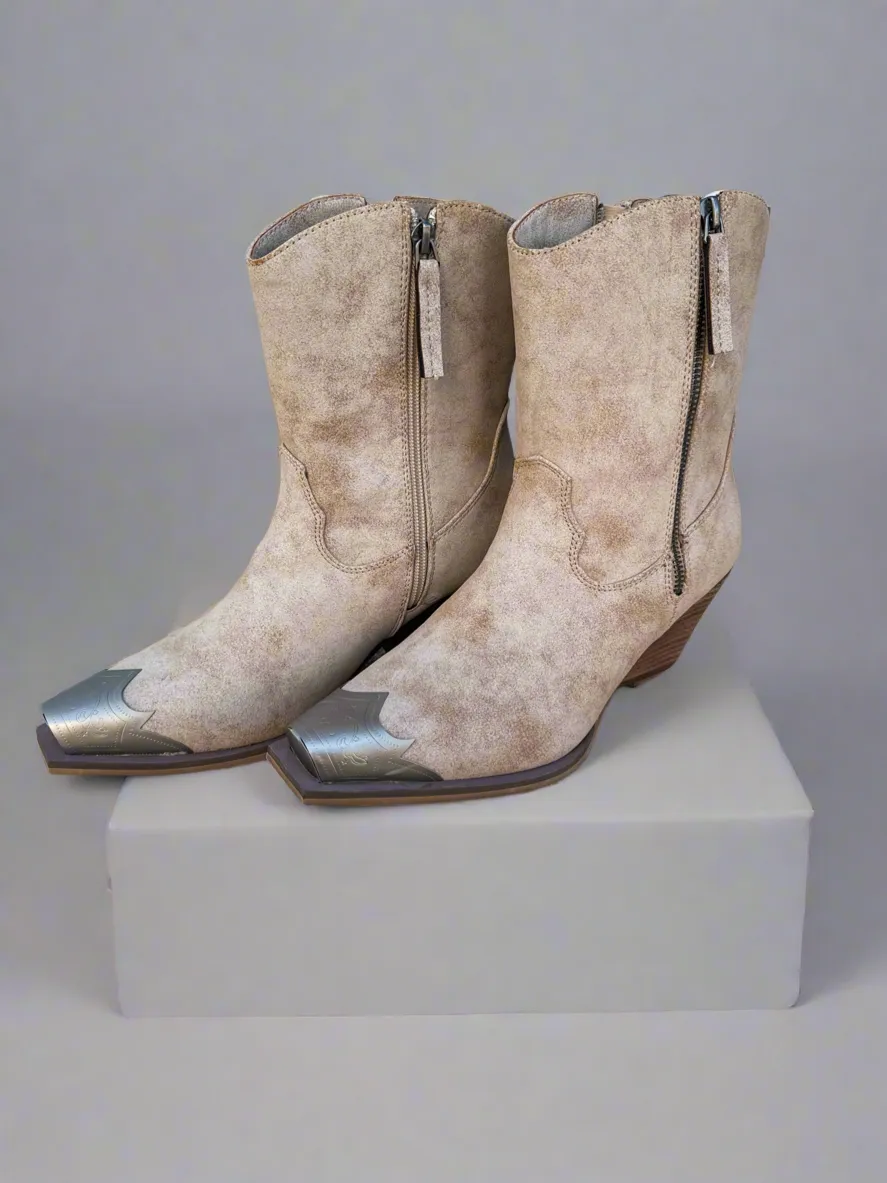 Very G- Jimi Ankle Booties-Nude