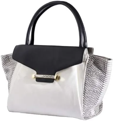 Vince Camuto Women's Adult Fashion-Conscious Refined Taste Silver Leather Satchel Handbag