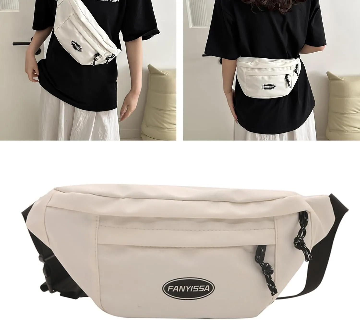 Waist bag,Practical and Secure Crossbody Bag for Hiking and Shopping Nylon Shoulder Bags Sports Waist Bag Chest Pouches