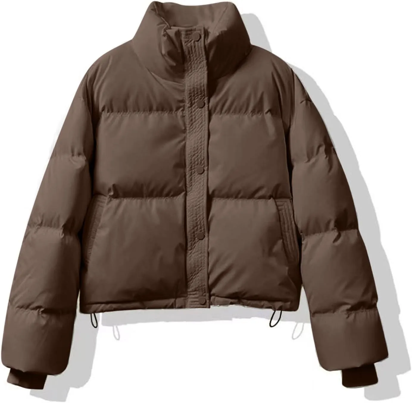 Warm Winter Coats for Women 2025 Trendy High Neck Padded Trench Coat Puffer Down Jackets Overcoat with Pockets