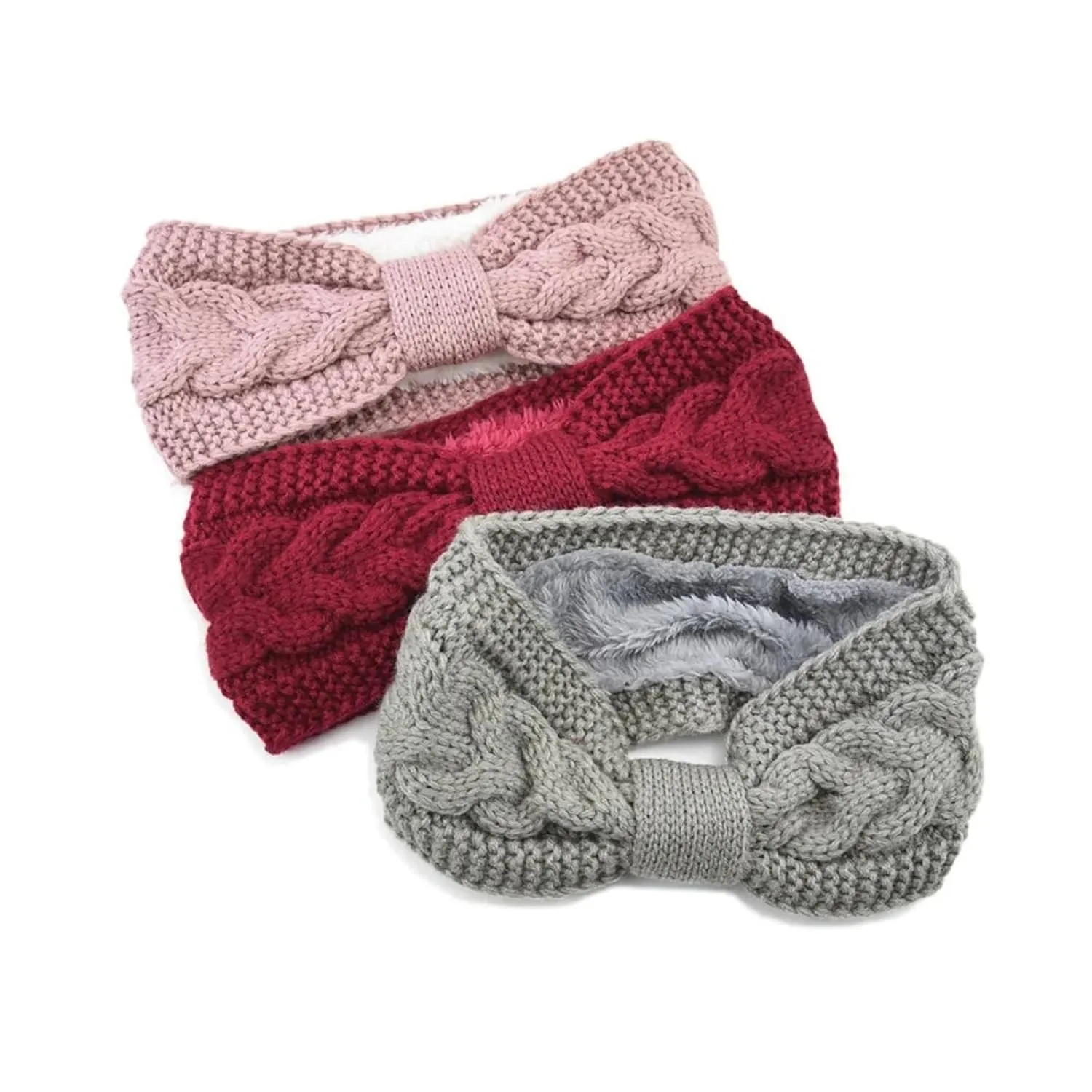 Winter Knitted Headbands For Women & Girls - Warm Ear Warmer Knitting Knot Turban Hair Band Headwear