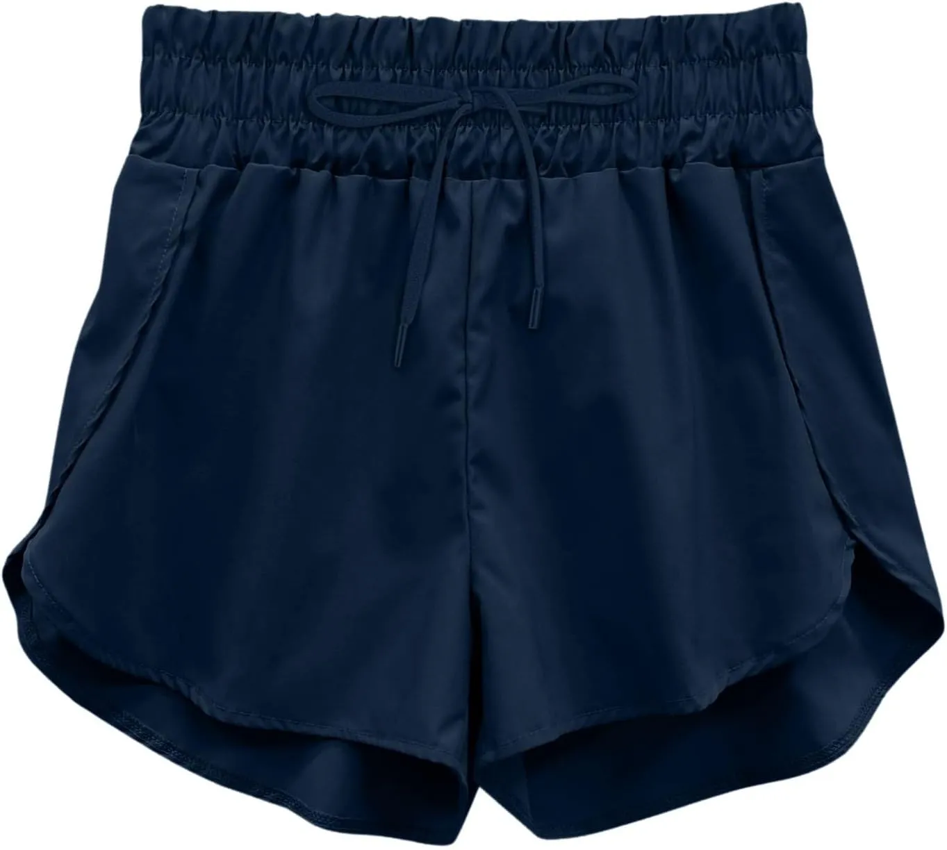 Women Athletic Shorts High Waisted Running Shorts Pocket Sporty Short Gym Elastic Workout Shorts