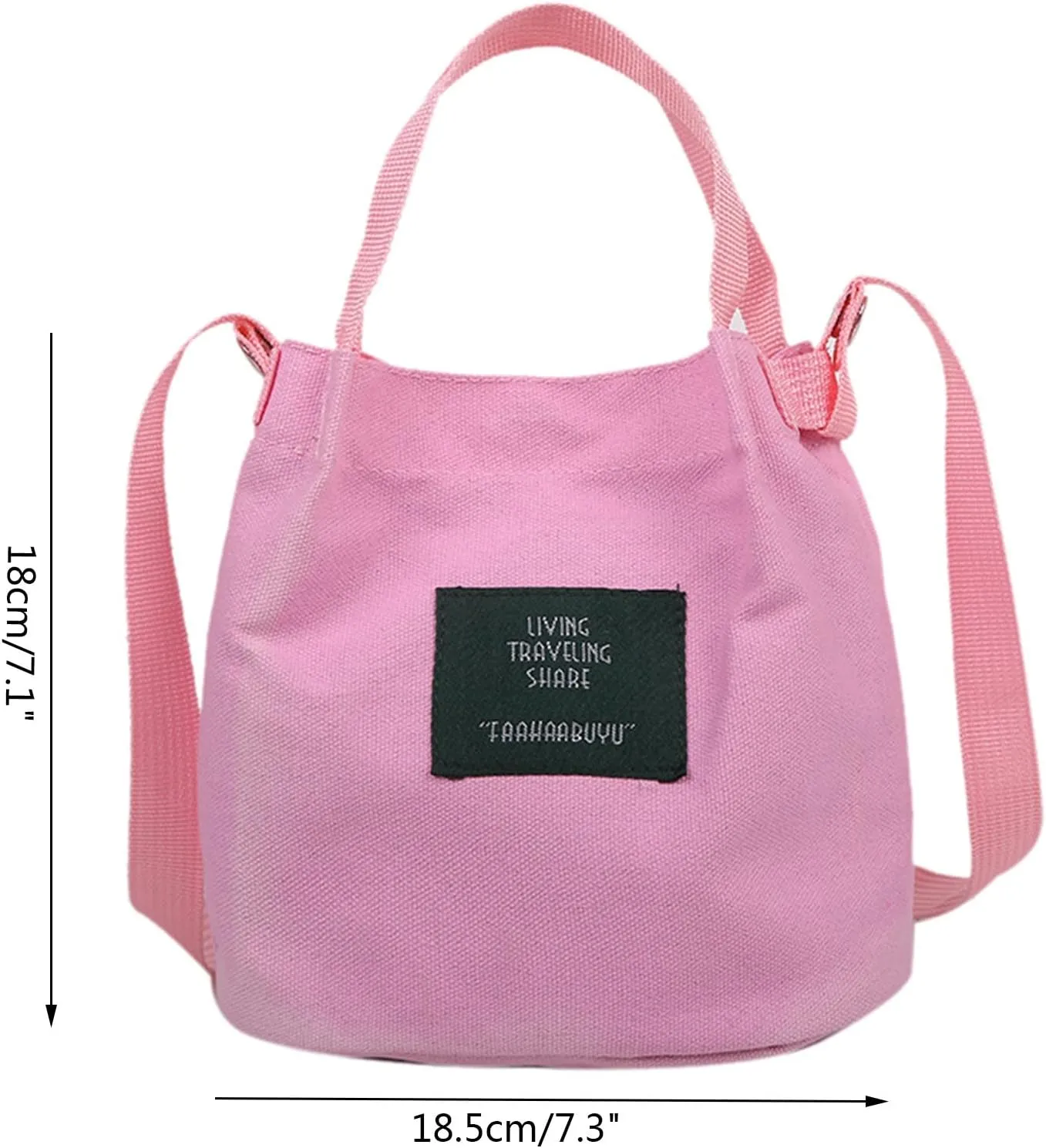 Women Bags Fashion Simple Art Girl Canvas Bags Fresh Casual Messenger Bag One Shoulder Bag (White, One Size)