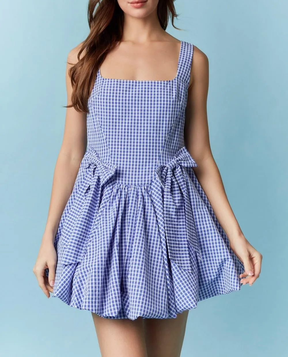 Women Boho Tie Shoulder Mini Dress Y2K Floral Ruffle Babydoll Short Dress Summer Flowy Beach Vacation Sundress