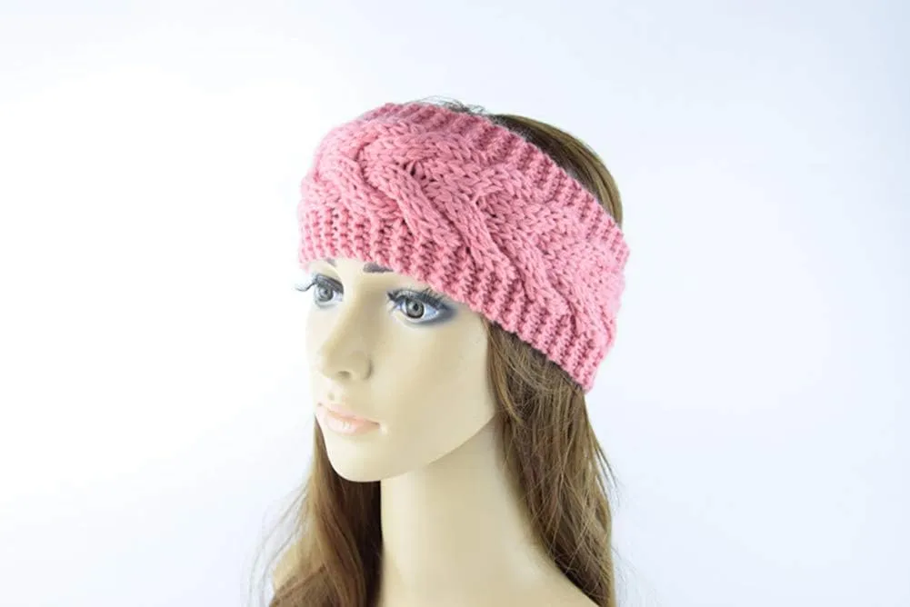 Women Fashion Crochet Headband Warm Hair Wrap Winter Knit Ear Warmer