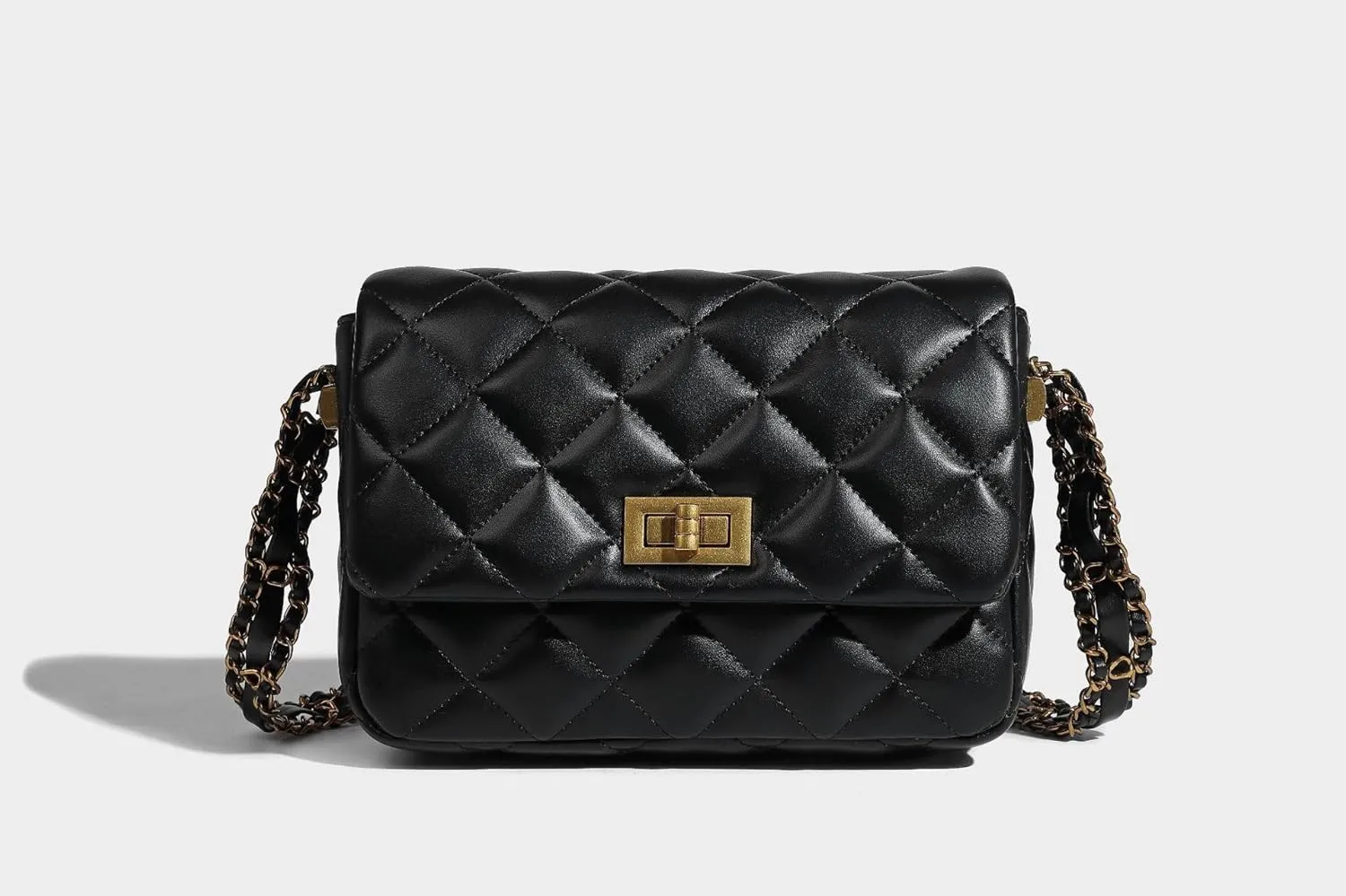 Women Quilted Shoulder Bag, Designer Flap Purse, Soft Faux Leather Handbag, Crossbody Cell Phone Bag